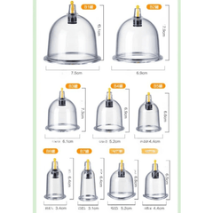 Plastic Cupping Therapy 24 Piece Set – Complete Kit - Azen