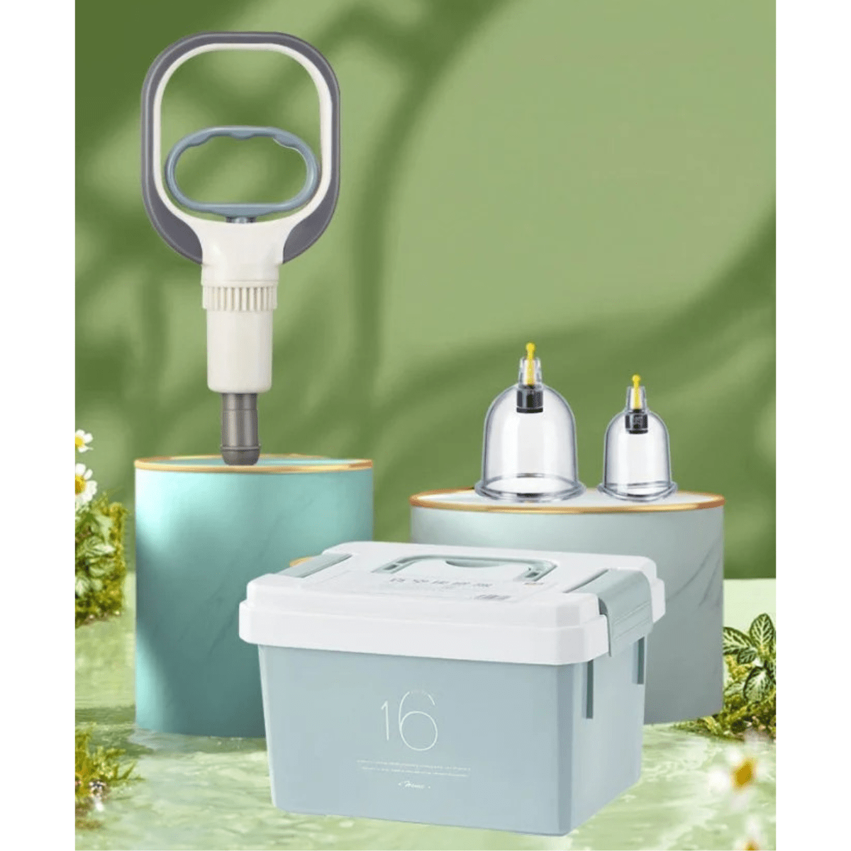 Plastic Cupping Therapy 24 Piece Set – Complete Kit - Azen