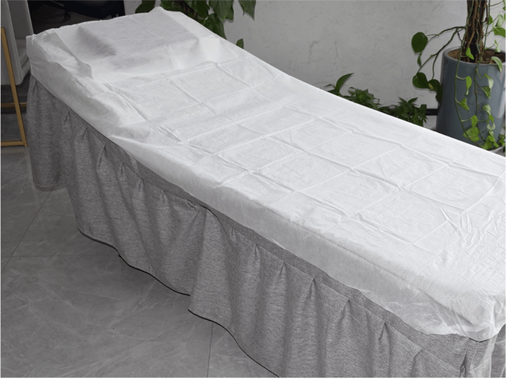 Disposable Fitted Massage Table Cover with Face Hole – Pack of 10 - Azen
