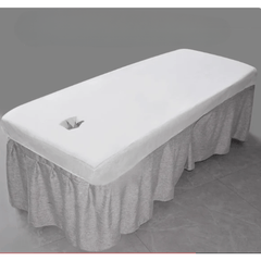 Disposable Fitted Massage Table Cover with Face Hole – Pack of 10 - Azen