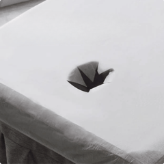 Disposable Fitted Massage Table Cover with Face Hole – Pack of 10 - Azen
