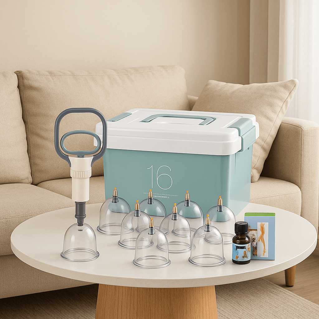 Plastic Cupping Therapy 24 Piece Set – Complete Kit - Azen