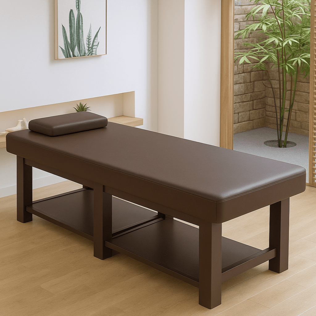 Brown Leather Massage Table - Azen