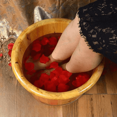 Wooden Foot Spa Tub - 38cm diameter - Azen