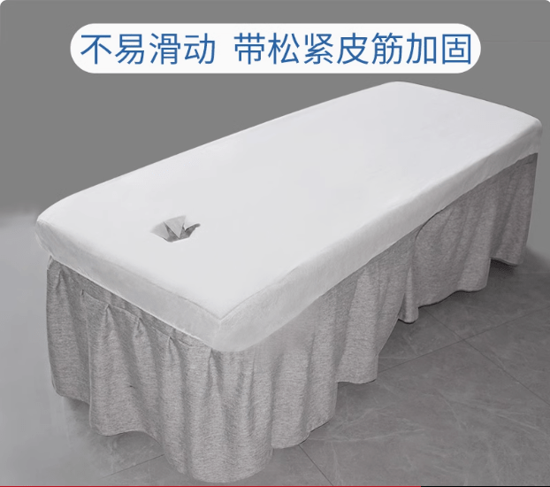 Disposable Fitted Massage Table Cover with Face Hole – Pack of 10 - Azen