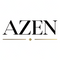 Logo of the brand 'AZEN' with a decorative line and diamond on a white background
