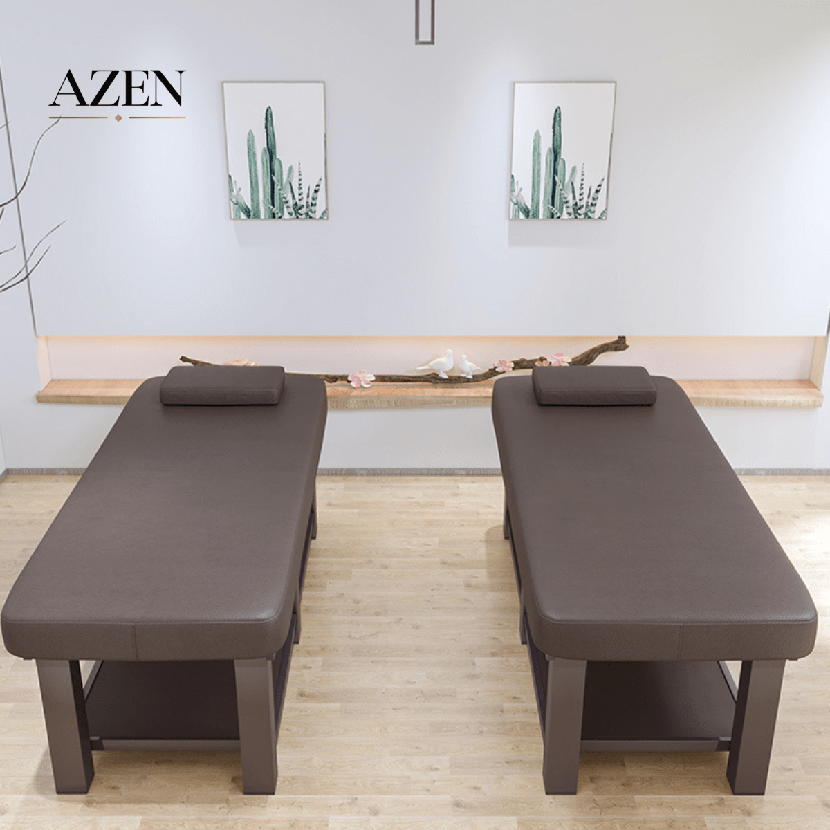 Leather Stationary Massage Table - 190x80 - Azen